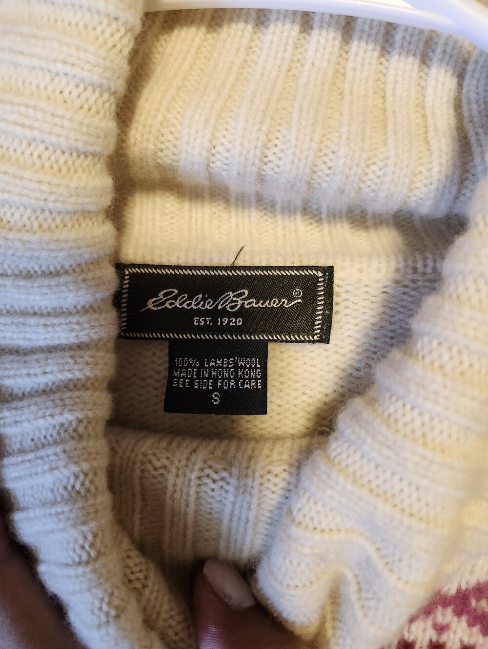 Vintage Eddie Bauer Cream Wool Sweater